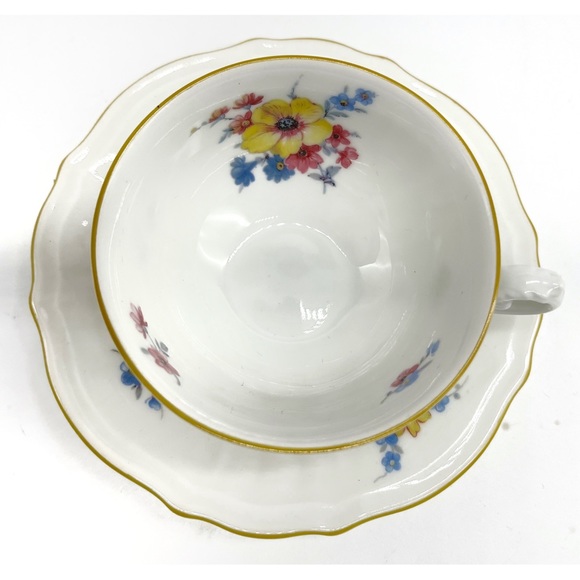 Rosenthal Parzival Espresso Mocca Cup & Saucer Corn Flowers Germany - Picture 3 of 5